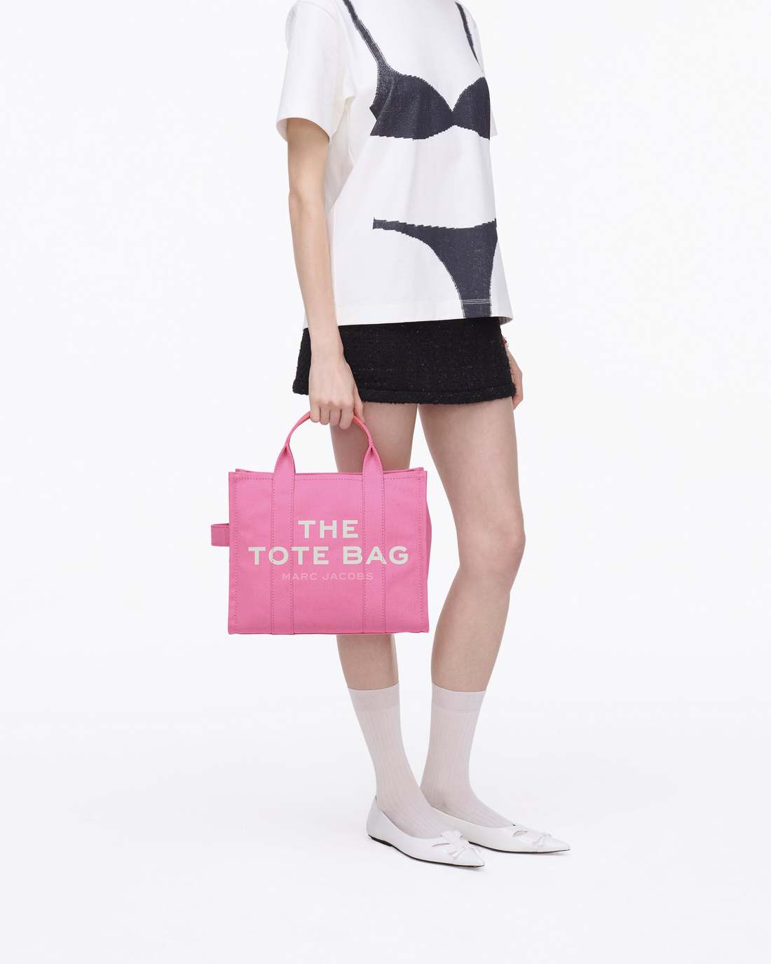 The Canvas Medium Tote Bag Bow Pink