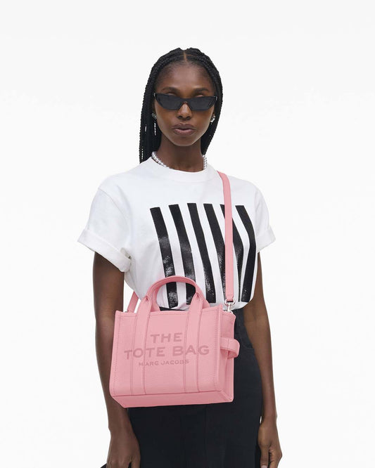 The Leather Small Tote Bag Ribbon Pink