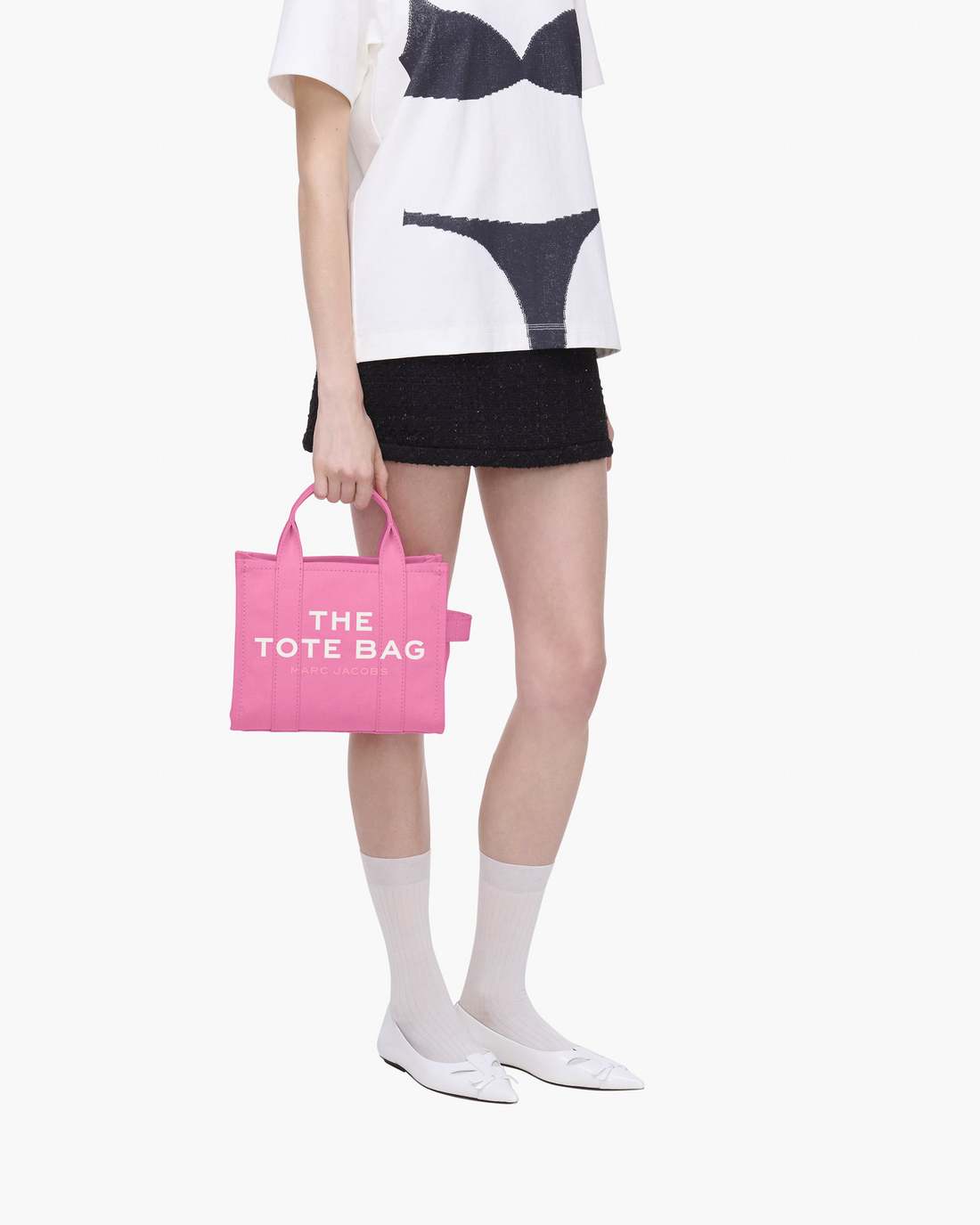The Canvas Small Tote Bag Bow Pink