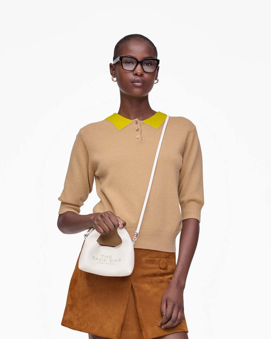 The Micro Crossbody Sack Bag White