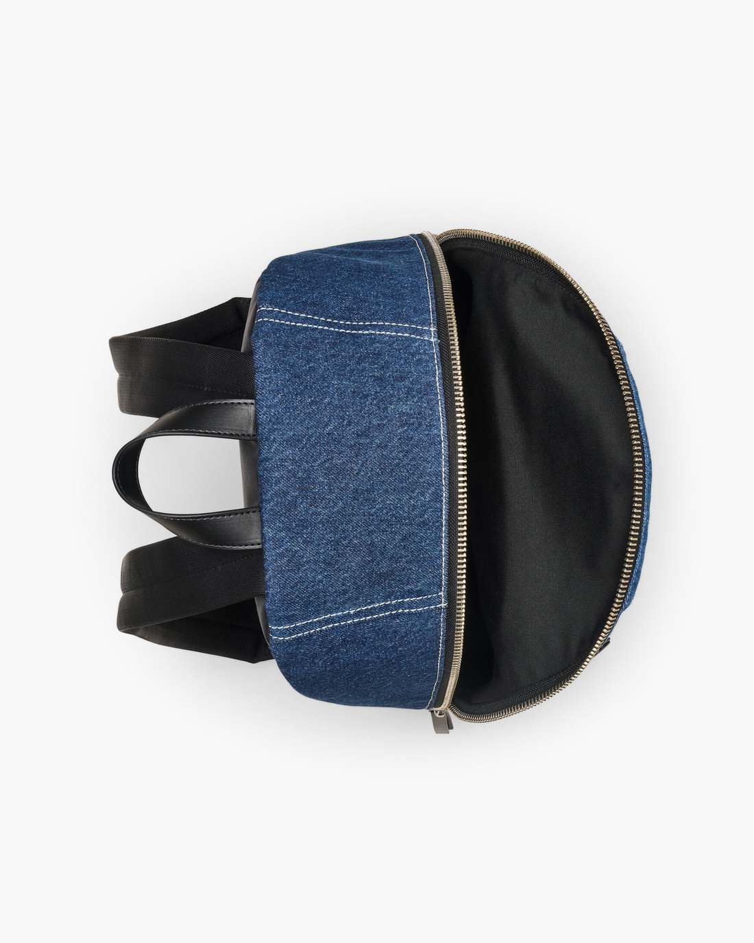 The Biker Colorblock Denim Large Backpack Indigo Multi