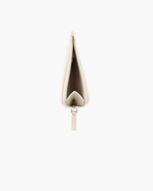 The Top Zip Charm Wallet Cloud White