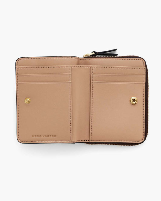 The Leather Mini Compact Wallet Ganache
