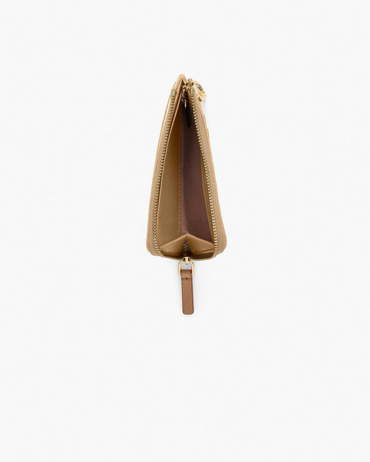 The Leather Top Zip Multi Wallet Camel