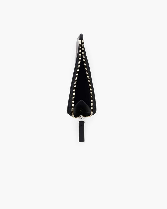The Top Zip Charm Wallet Black