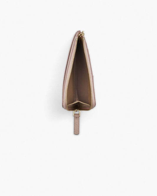 The Leather Top Zip Multi Wallet Rose