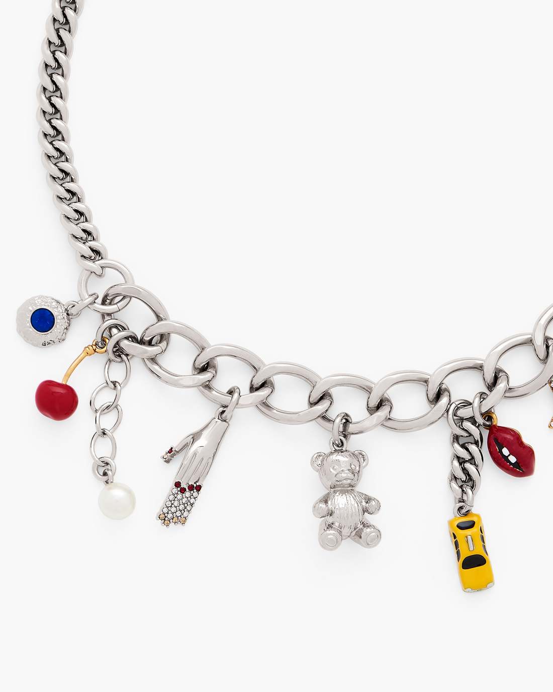 The Trinket Charm Necklace Silver/Multi