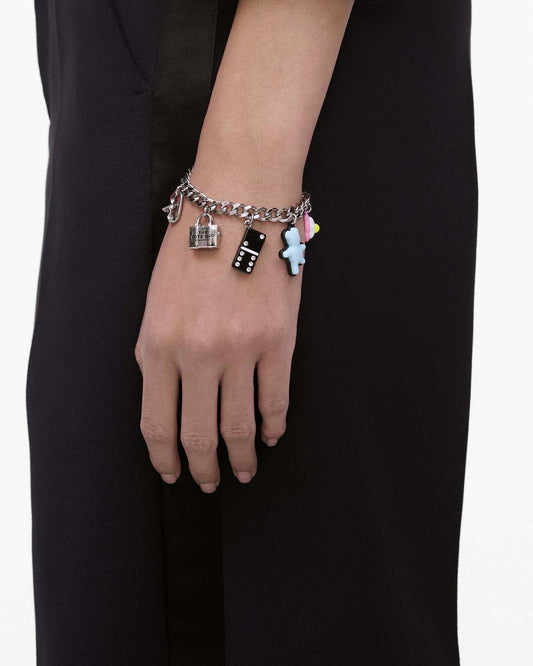 The Sticker Charm Bracelet Silver Multi