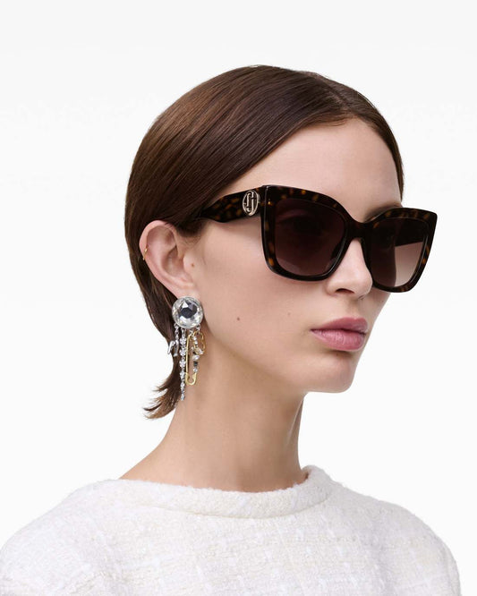 The J Marc Square Sunglasses Havana