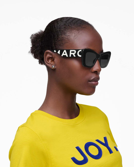 The Bold Logo Cat Eye Sunglasses Black/White