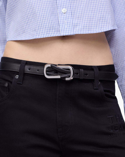 The Dual Belt Black/Silver