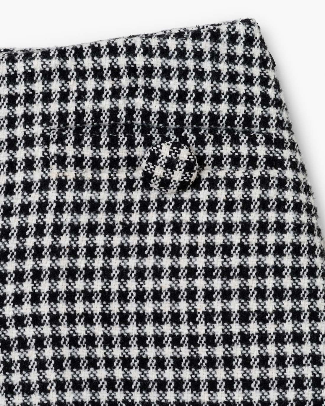 Gingham Tweed Mini Skirt Black Multi