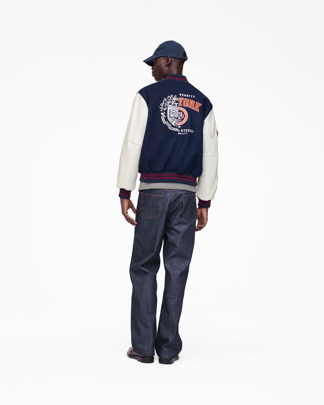 The A.P.C. X Marc Jacobs Varsity Jacket Dark Navy/White