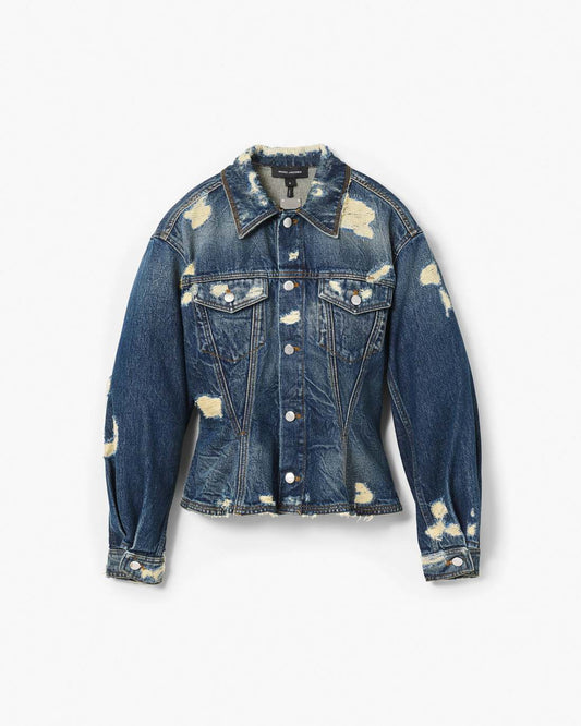 The Rip And Repair Fluted Denim Jacket Punk Indigo