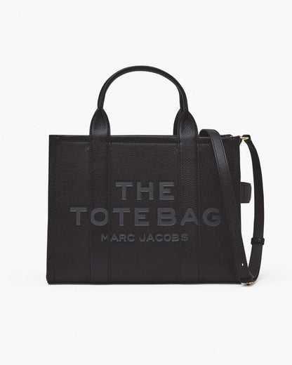 The Leather Medium Tote Bag Black