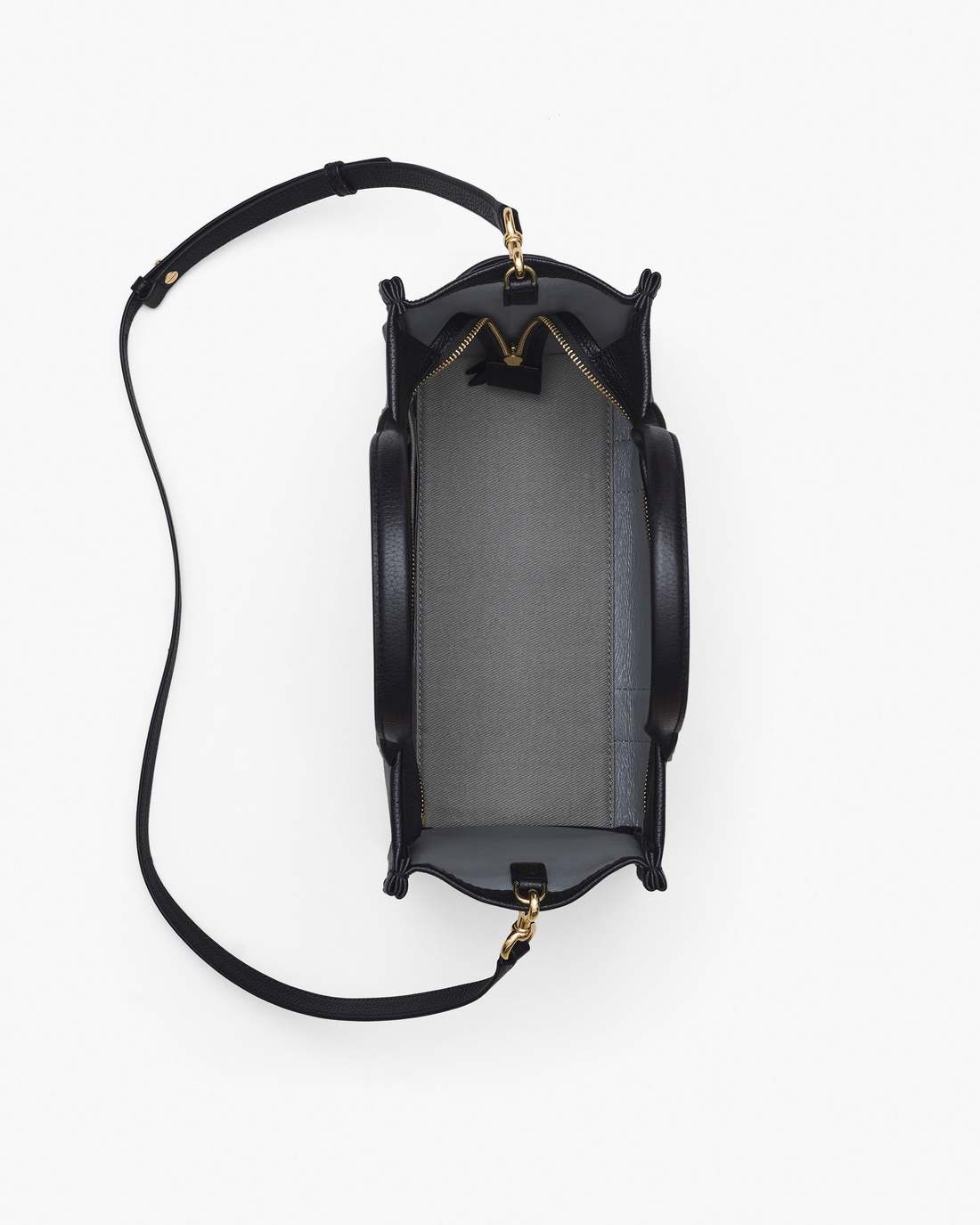 The Leather Medium Tote Bag Black