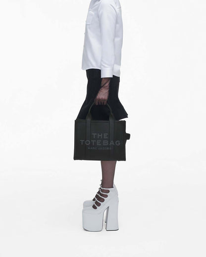 The Leather Medium Tote Bag Black