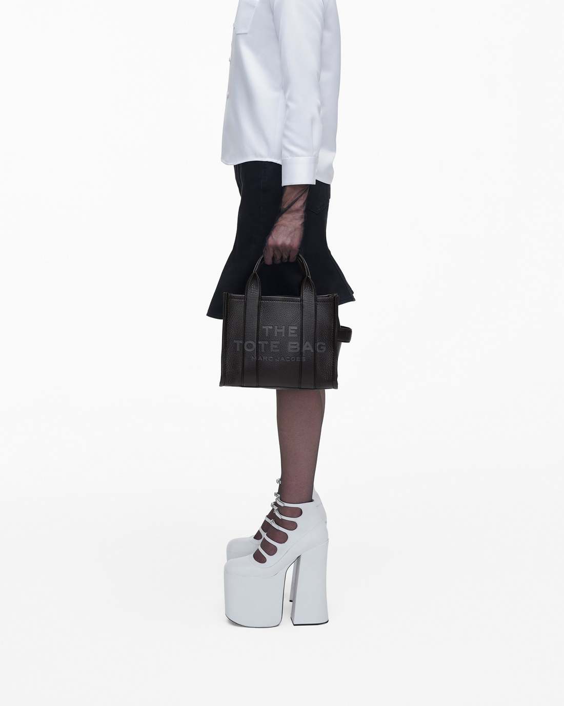 The Leather Small Tote Bag Black