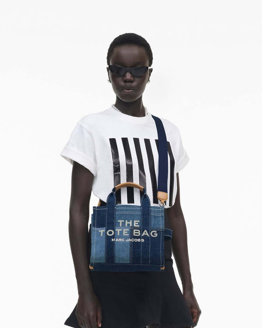 The Denim Small Tote Bag Blue Denim
