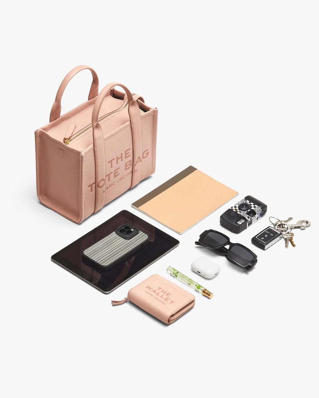 The Leather Small Tote Bag Ribbon Pink