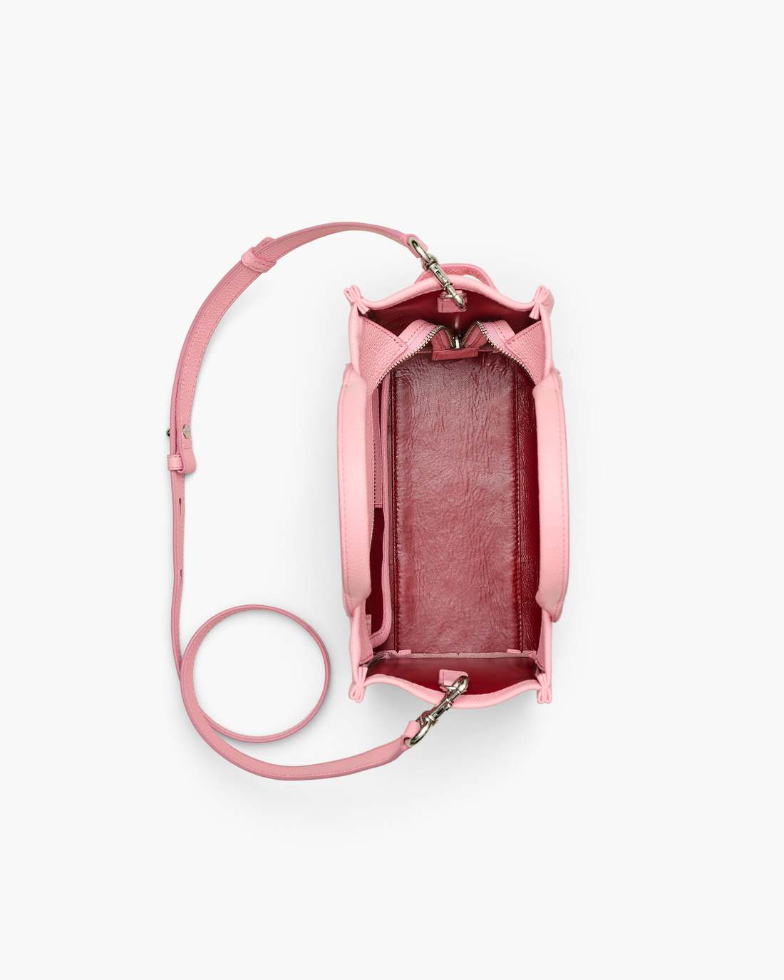 The Leather Small Tote Bag Ribbon Pink