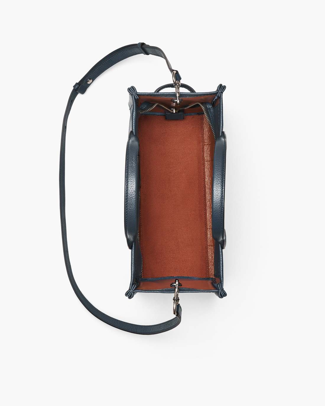The Leather Medium Tote Bag Blue Sea