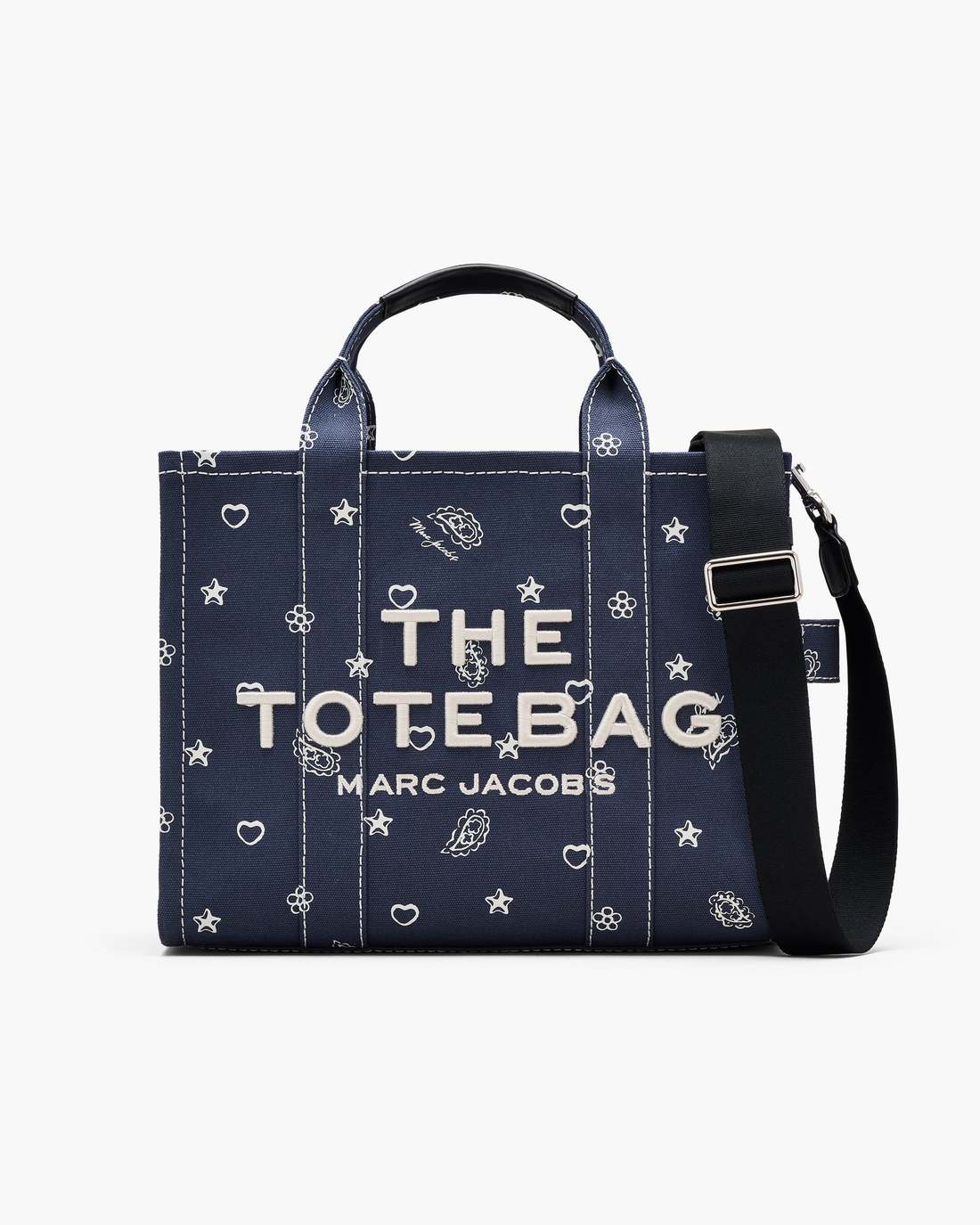 The Bandana Canvas Medium Tote Bag Navy Multi