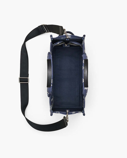 The Bandana Canvas Medium Tote Bag Navy Multi