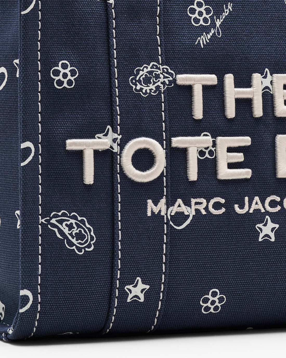 The Bandana Canvas Small Tote Bag Navy Multi
