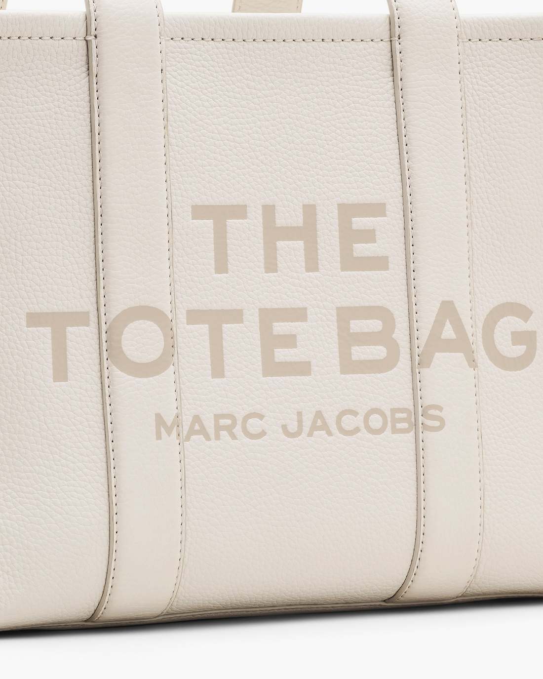 The Leather Medium Tote Bag Cotton/Silver