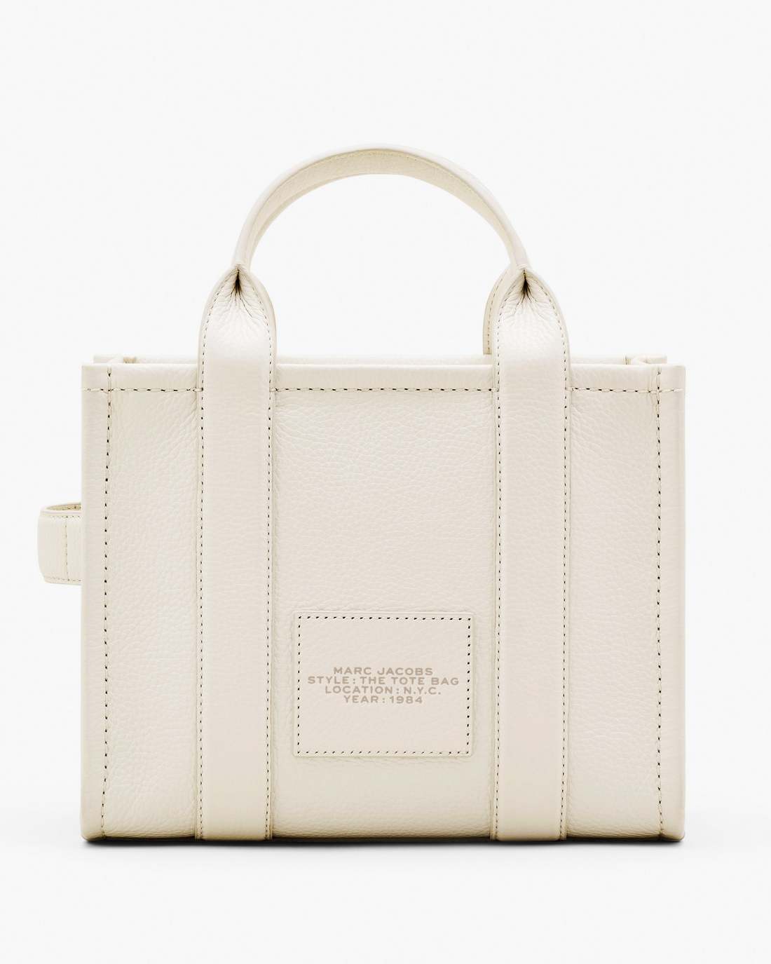 The Leather Small Tote Bag Cotton/Silver