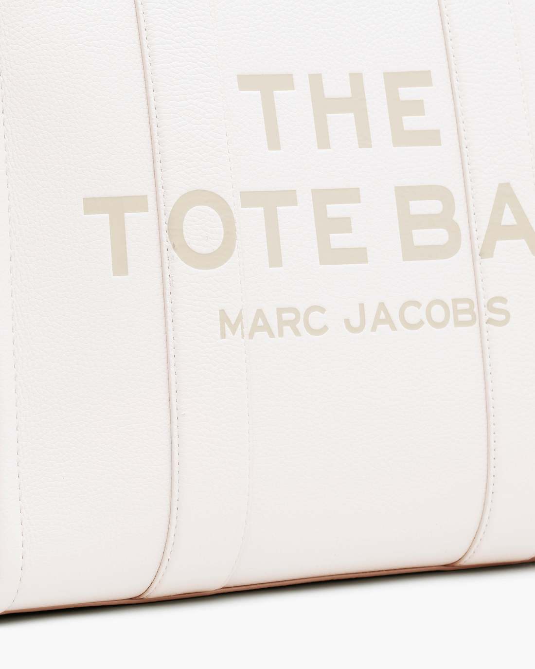 The Leather Large Tote Bag Cotton/Silver