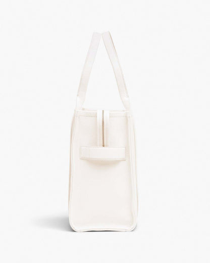 The Leather Large Tote Bag Cotton/Silver
