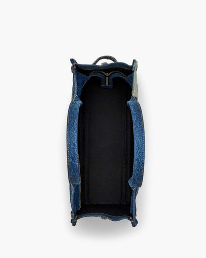 The Deconstructed Denim Large Tote Bag Indigo Multi