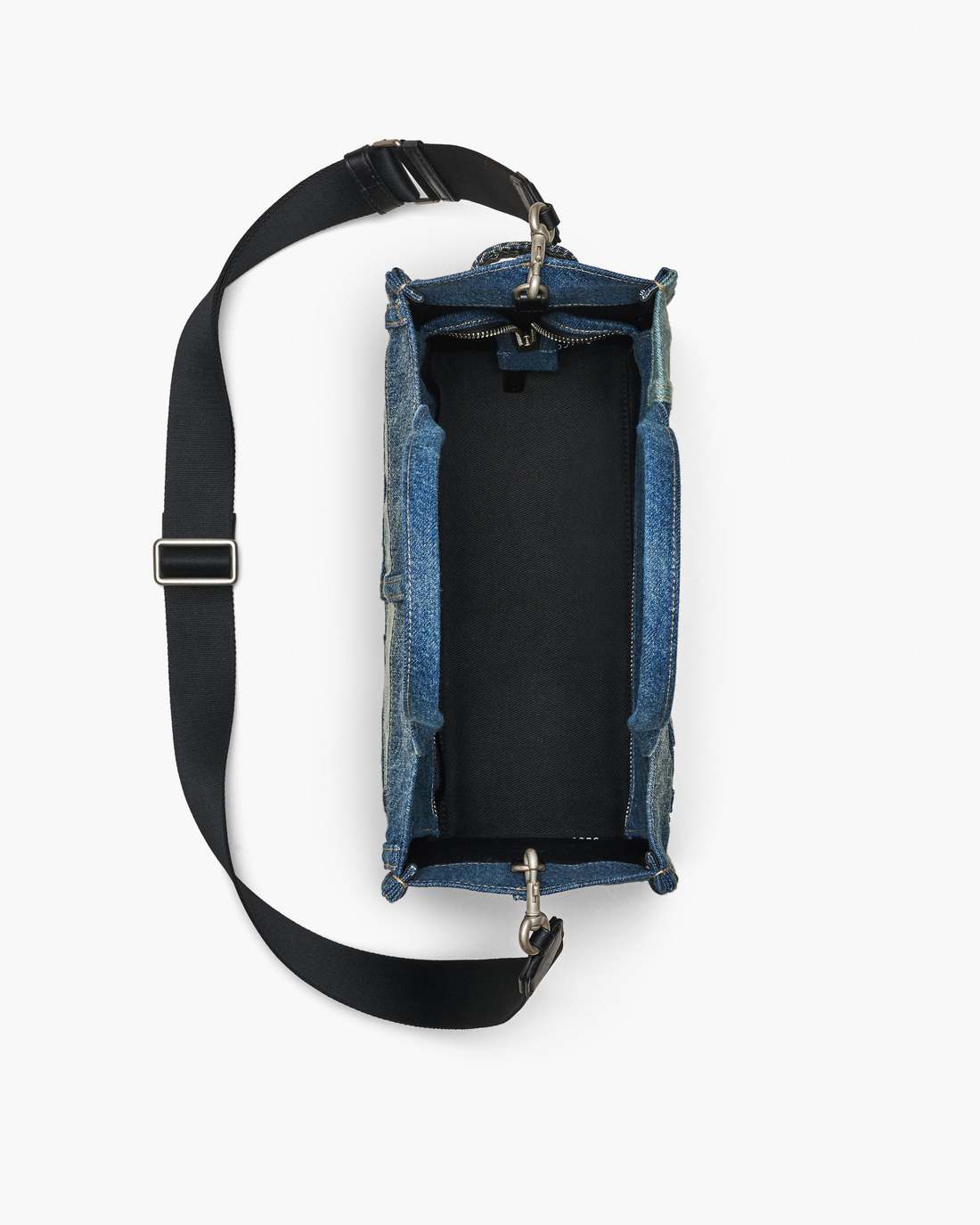 The Deconstructed Denim Medium Tote Bag Indigo Multi