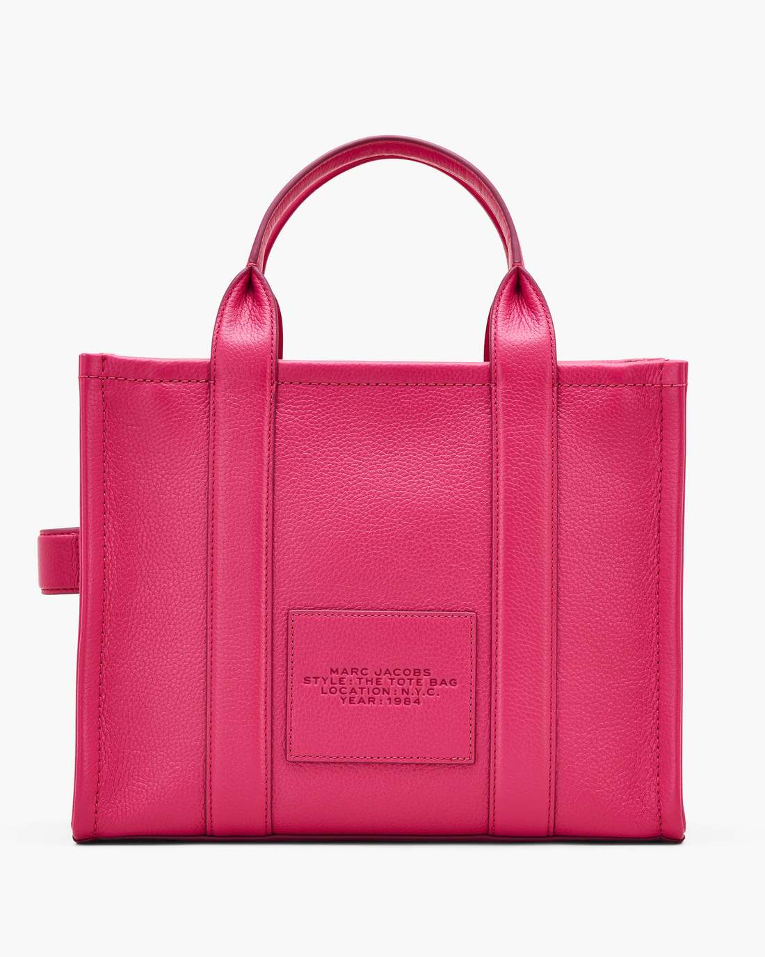 The Leather Medium Tote Bag Raspberry Pink