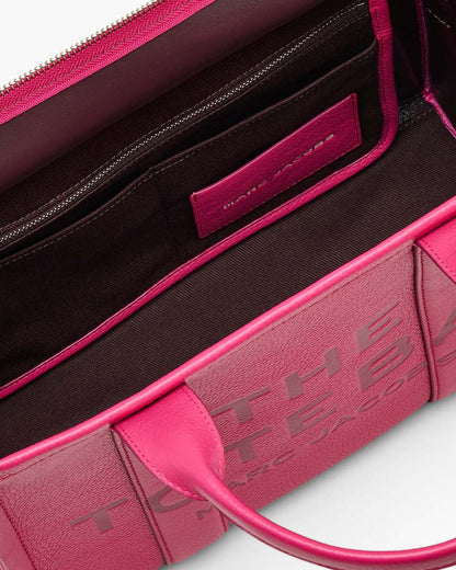 The Leather Medium Tote Bag Raspberry Pink