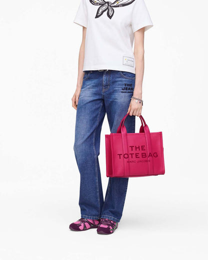 The Leather Medium Tote Bag Raspberry Pink
