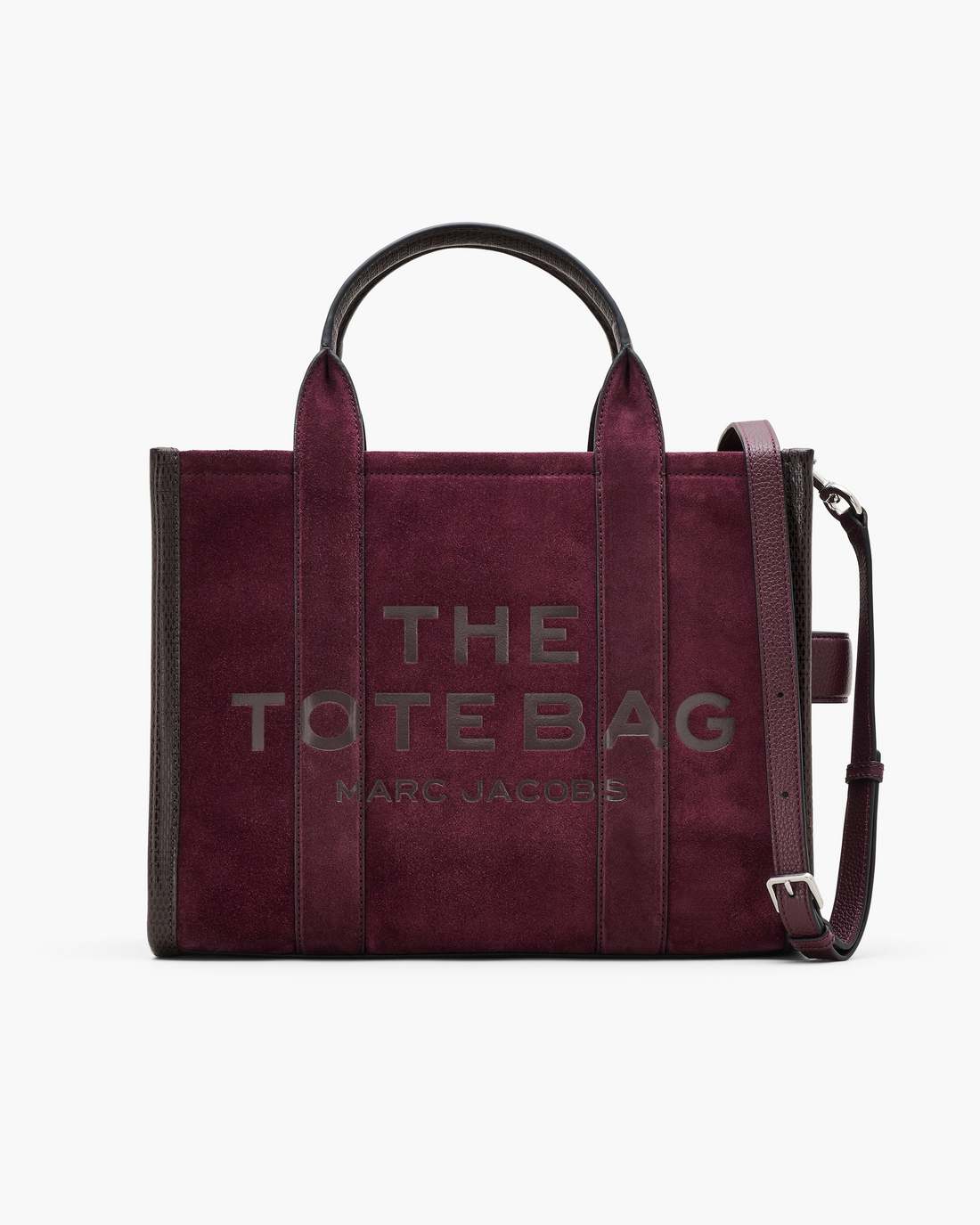 The Suede Medium Tote Bag Dark Plum