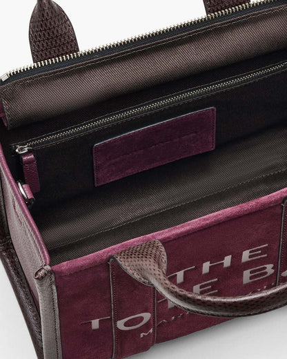 The Suede Small Tote Bag Dark Plum