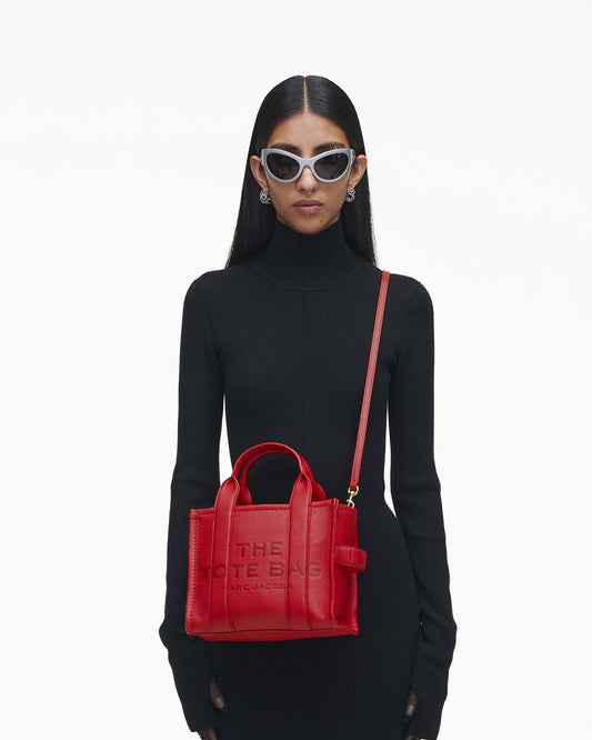 The Leather Small Tote Bag True Red