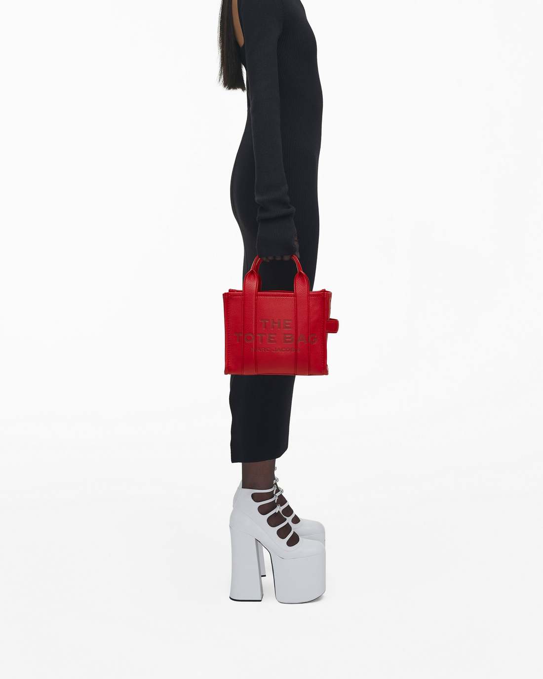 The Leather Small Tote Bag True Red