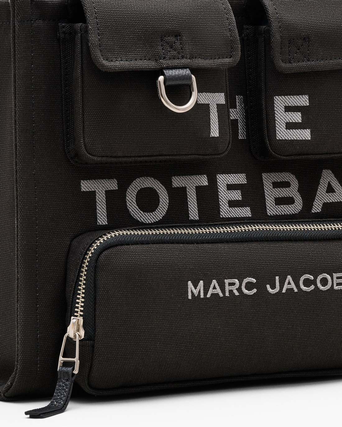 The Cargo Canvas Medium Tote Bag Black