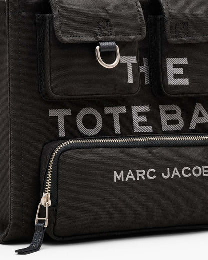 The Cargo Canvas Medium Tote Bag Black