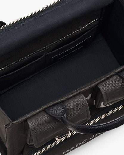 The Cargo Canvas Medium Tote Bag Black