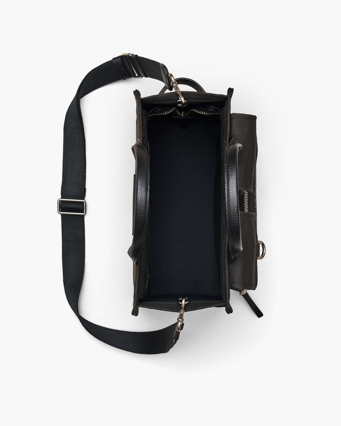 The Cargo Canvas Medium Tote Bag Black