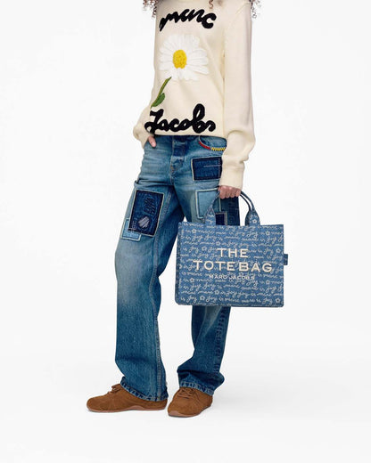 The Joy Denim Medium Tote Bag Indigo Multi