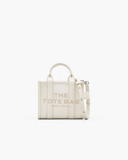 The Leather Crossbody Tote Bag Cotton/Silver