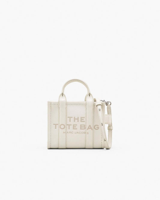 The Leather Crossbody Tote Bag Cotton/Silver