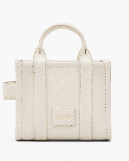 The Leather Crossbody Tote Bag Cotton/Silver